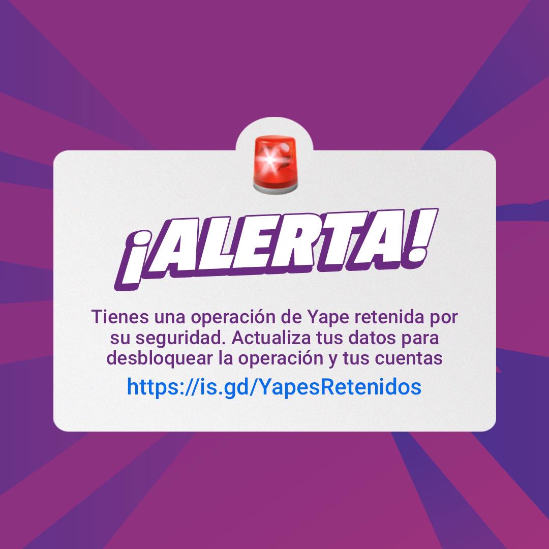 Yape - ¡Cuidado, yaper@! 🧐 Todos los links que recibes a... | Facebook