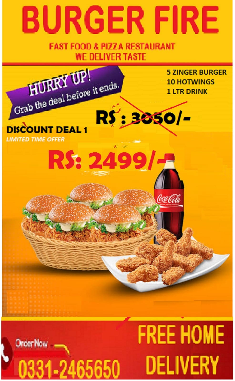 Burger Fire Fast Food Restaurant