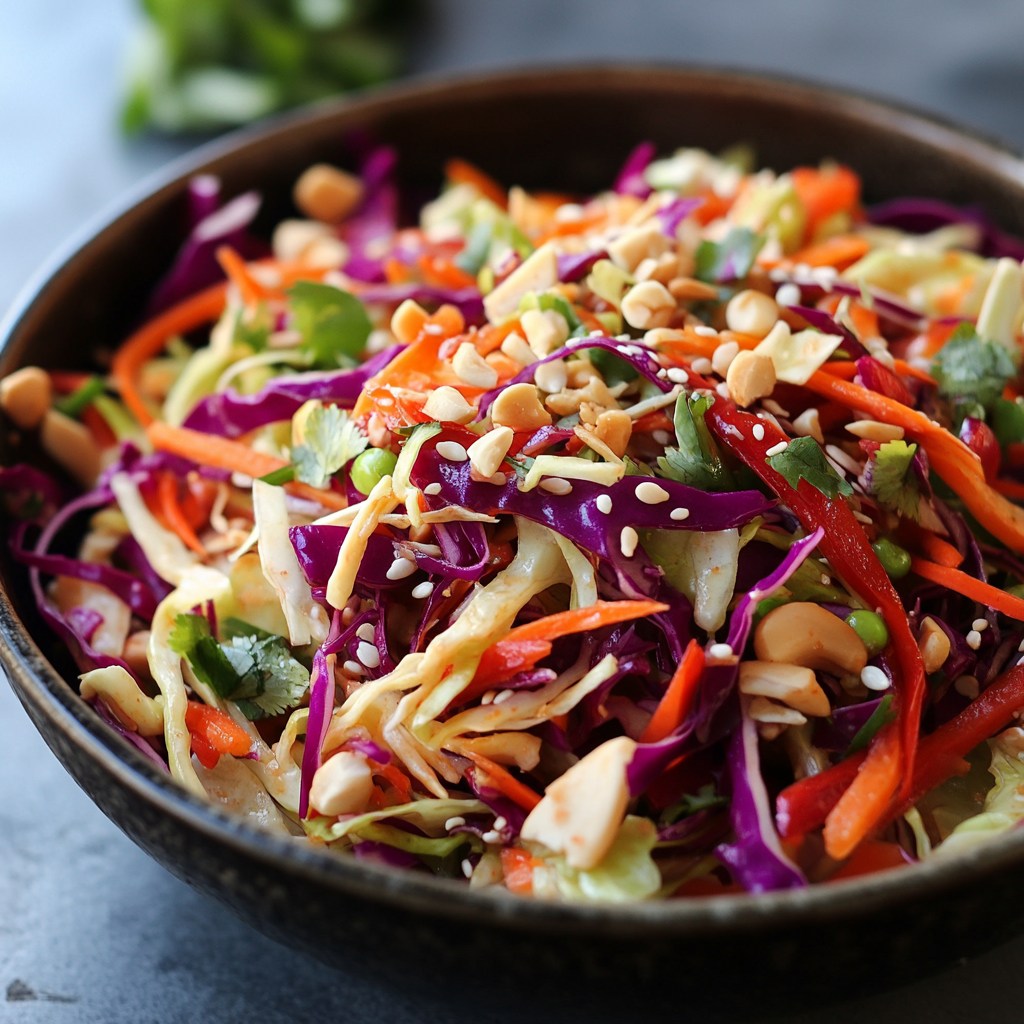 Recette - Salade Asiatique au Chou Croquant Ingrédients (pour 4 ...
