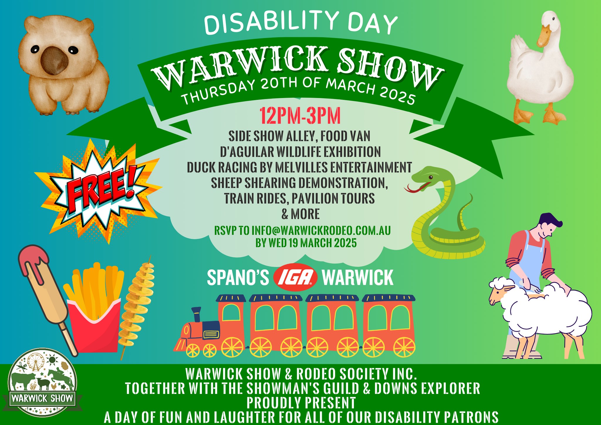 🌟 DISABILITY DAY at... - Warwick Show and Rodeo Society Inc | Facebook