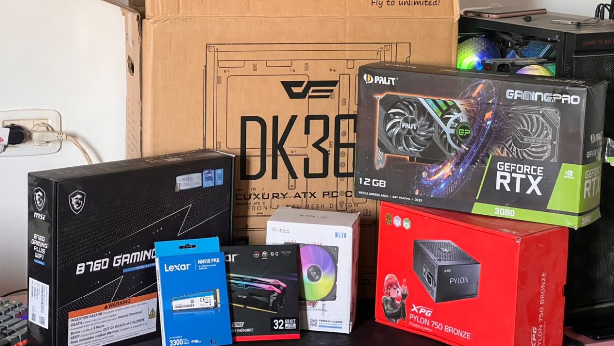 تجميعه للبيع ‏CPU :INTEL i5-14600KF ‏MB : B760 GAMING PLUS WIFI 