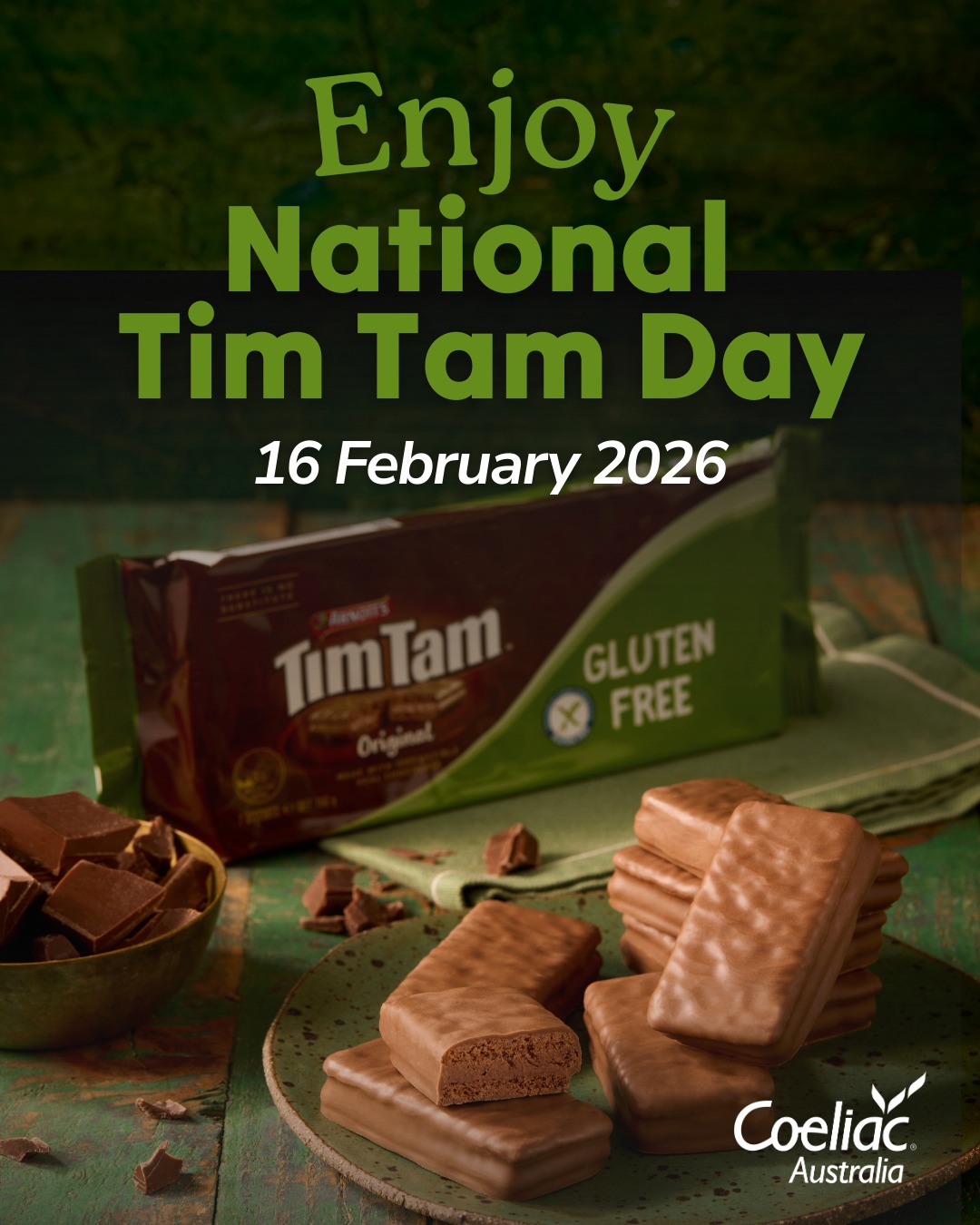 🍫💚 It’s National Tim Tam Day! Arnott's... - Coeliac Australia | Facebook