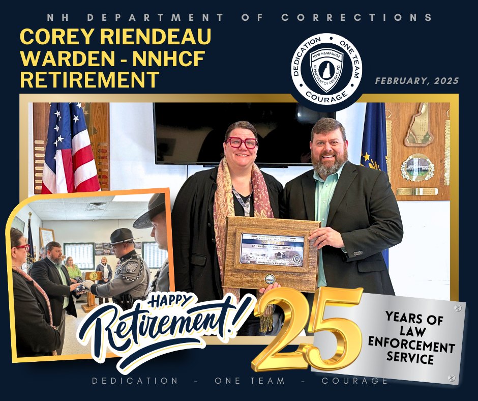 📣 After 25 years of... - NH Department of Corrections | Facebook