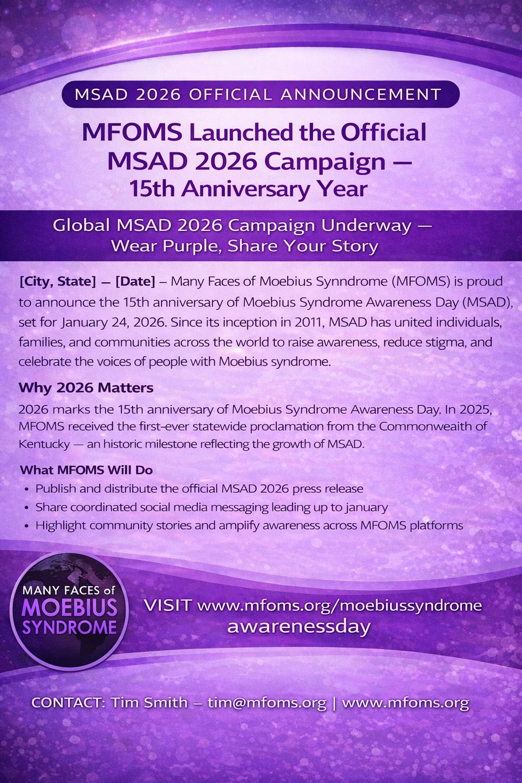 OFFICIAL MSAD 2026... - Many Faces of Moebius Syndrome | Facebook