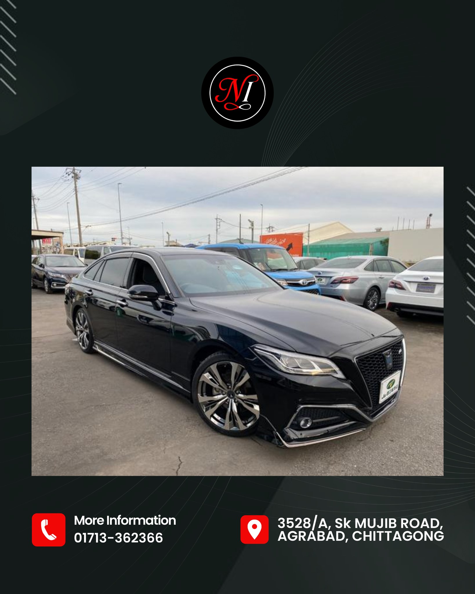 Presenting the executive and refined TOYOTA CROWN 2020 Black M - a