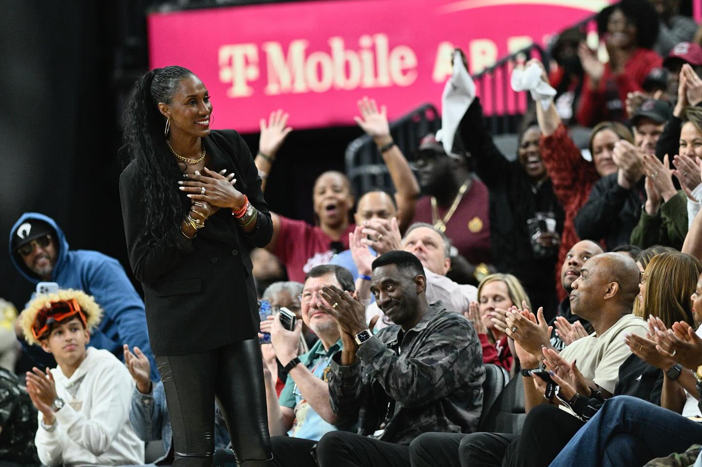 WNBA legend Lisa Leslie at T-Mobile Arena