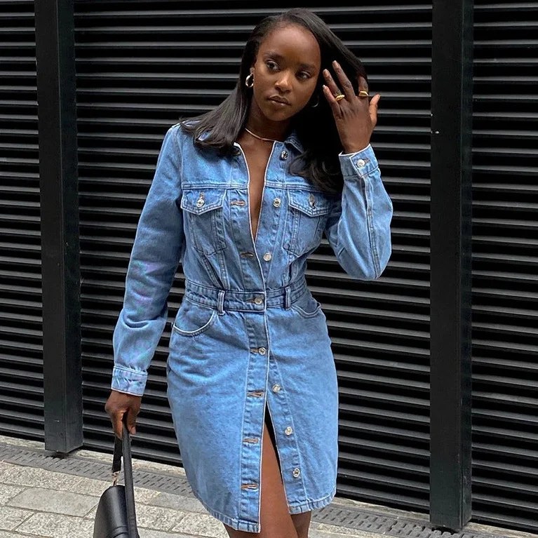 denim fashion dress Buy Sleeveless Dresses Online Color:Slate_Blue and ultra 4thJulySale2026 Long Sleeves Cotton Wedding