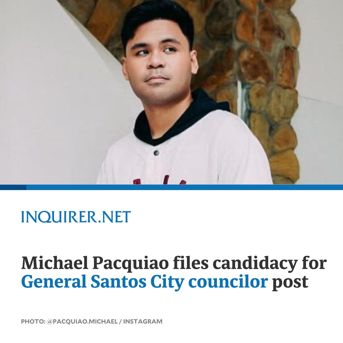 INQUIRER.net - Rapper Michael Pacquiao is following in the...