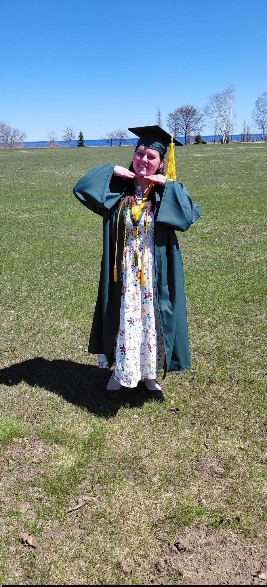 graduation gown with maxi dress I graduated in my aldi today! Posted by Leeah dark blue prom dresses