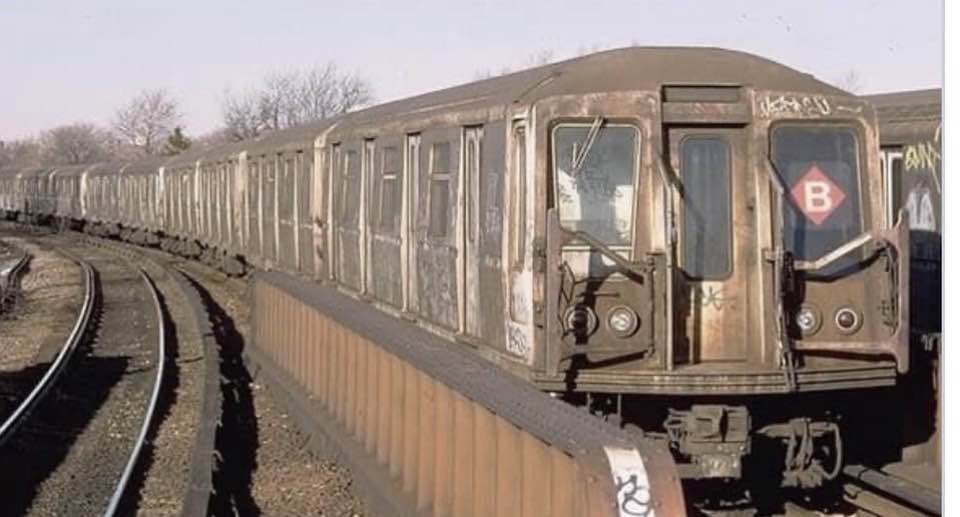 Vintage B train route from 168th Street to Coney Island