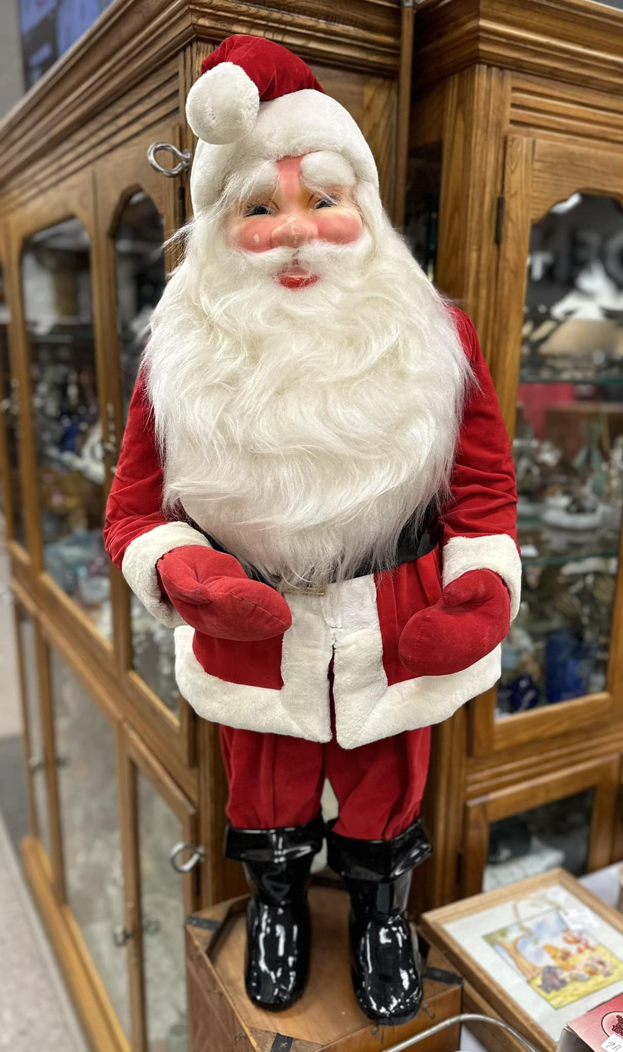 Vintage 7up store display Santa Claus figurine