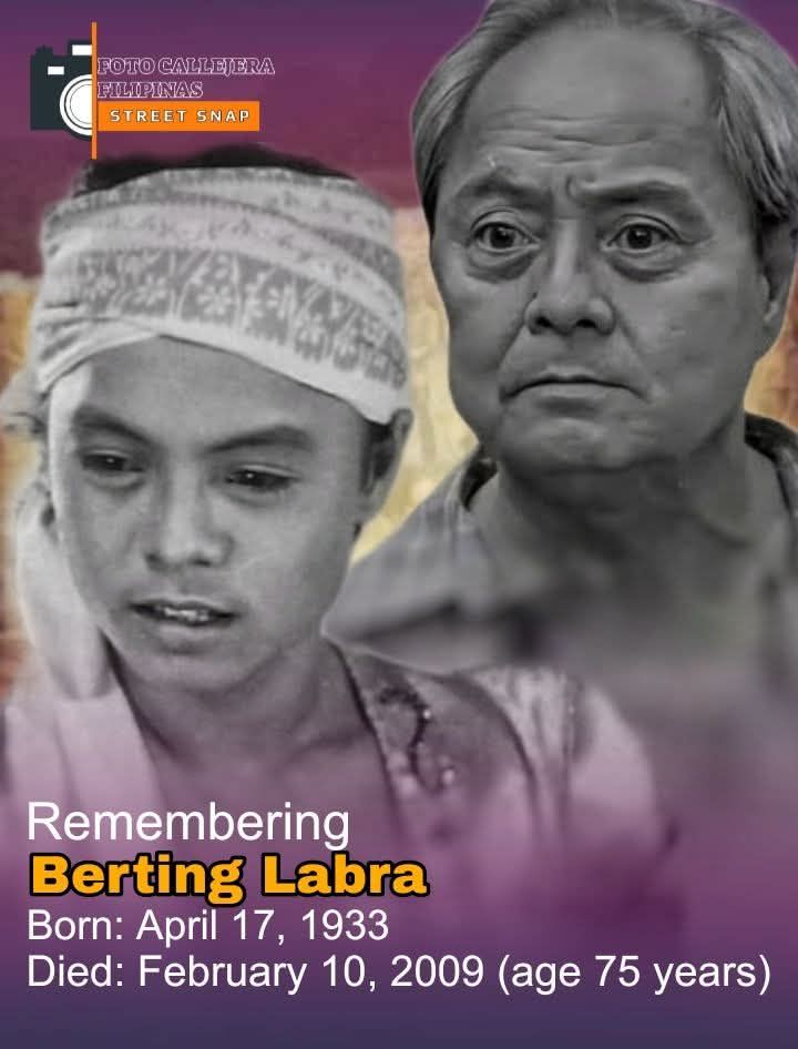 Foto - ️Berting Labra/Roberto S. Labra was a Filipino veteran actor ...