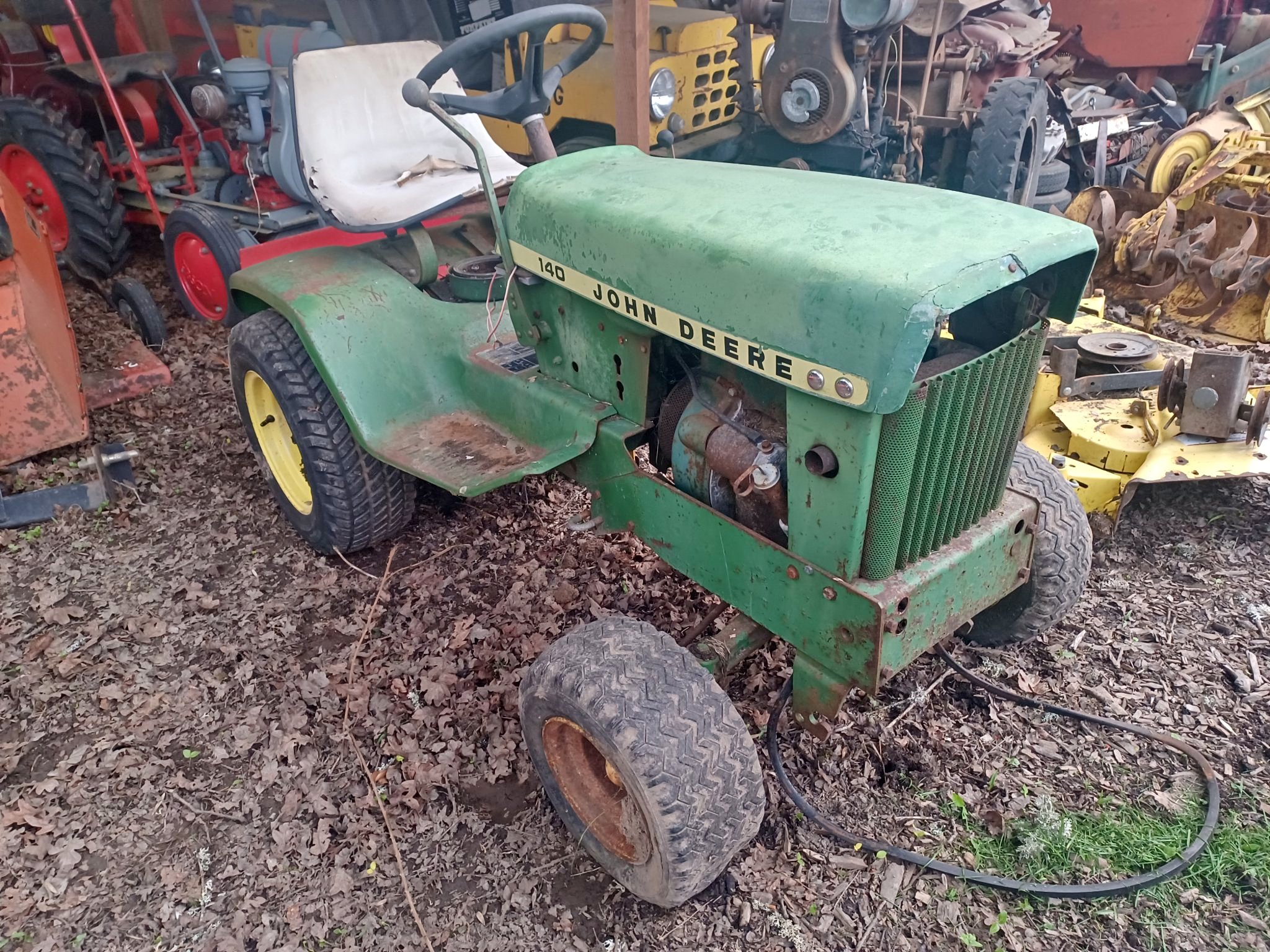 Early John Deere 140 Side Tag Garden Tractor - Toy Construction ...