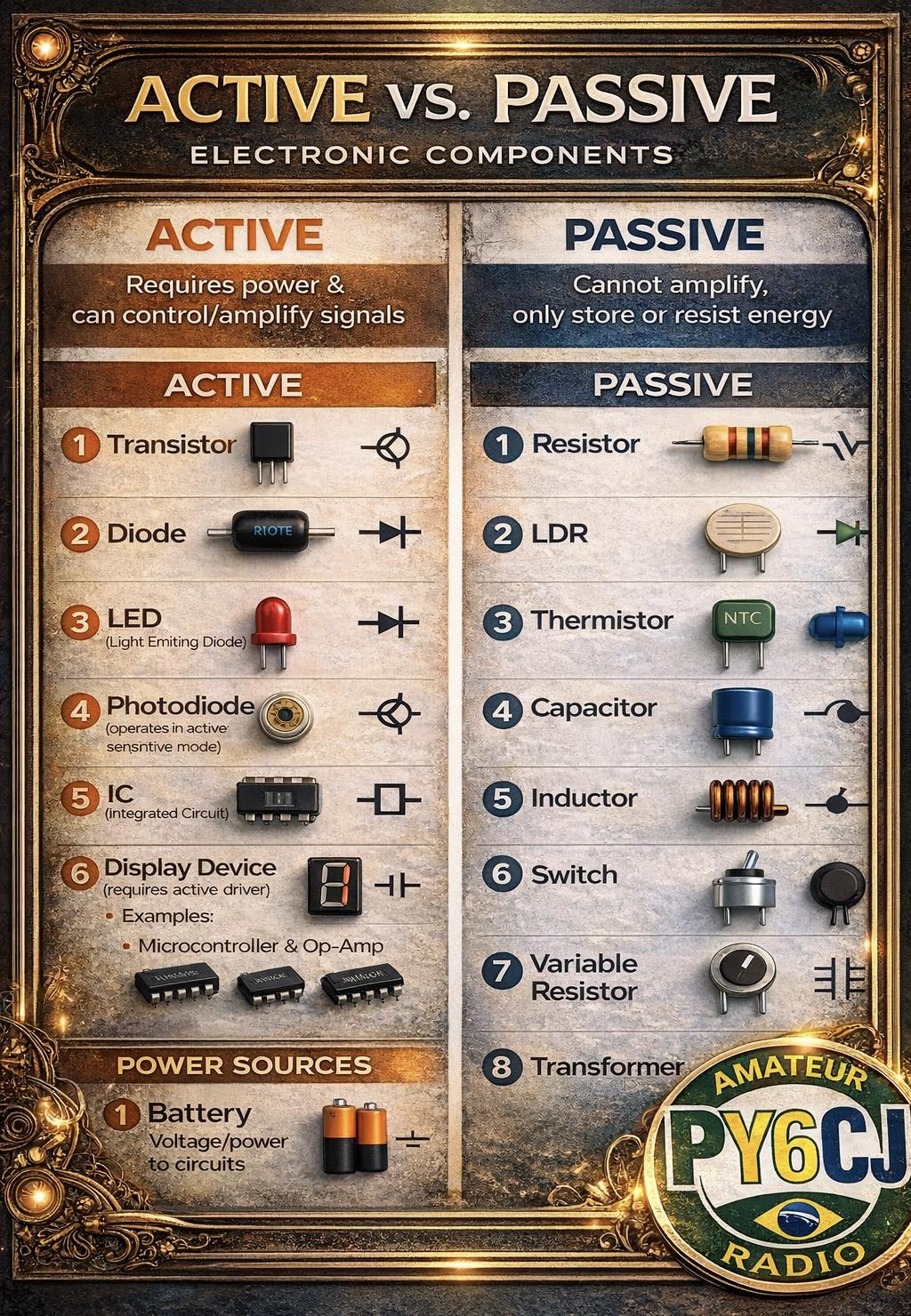 PY6CJ - Active vs. Passive Electronic Components — What Every Ham ...