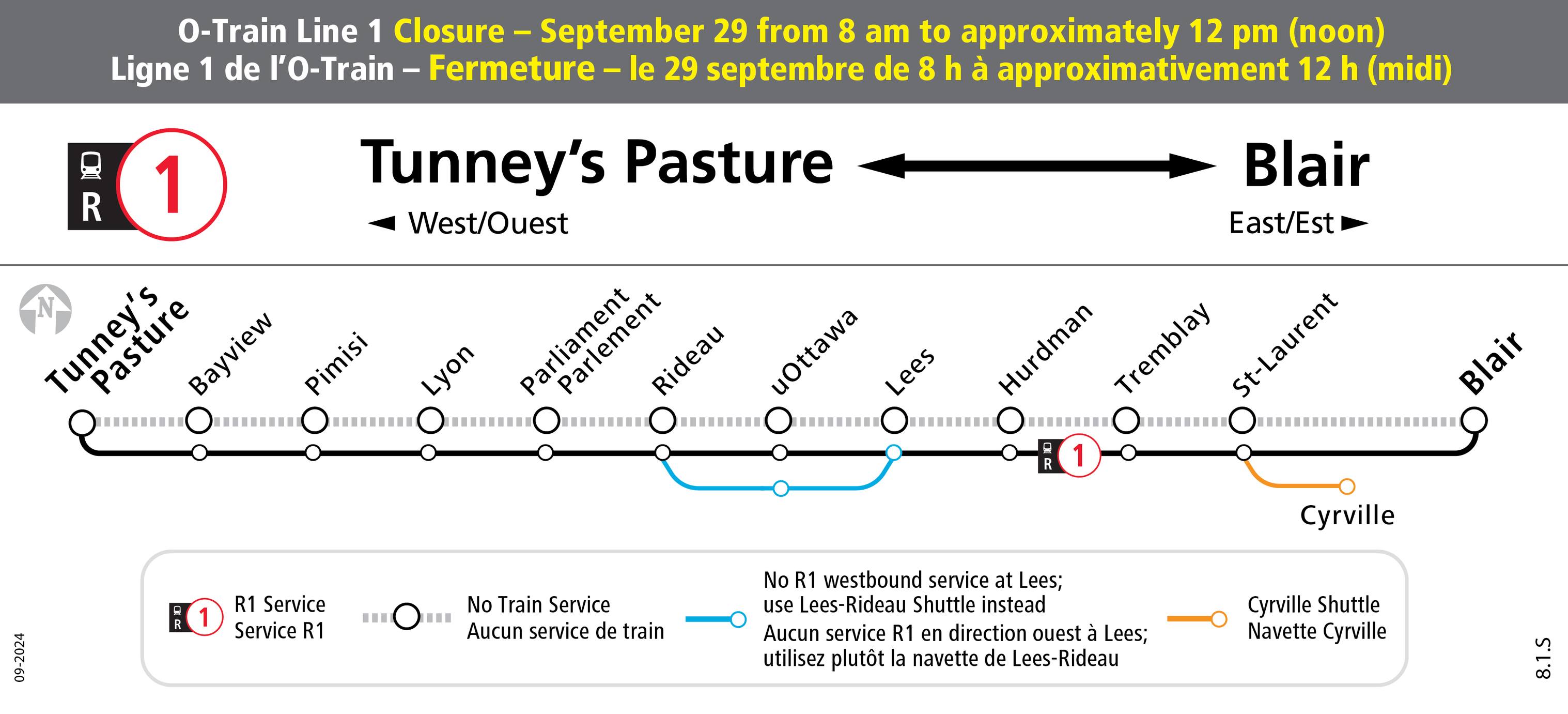 OC Transpo - ⚠️ICYMI: O-Train Line 1 will not run between... | Facebook