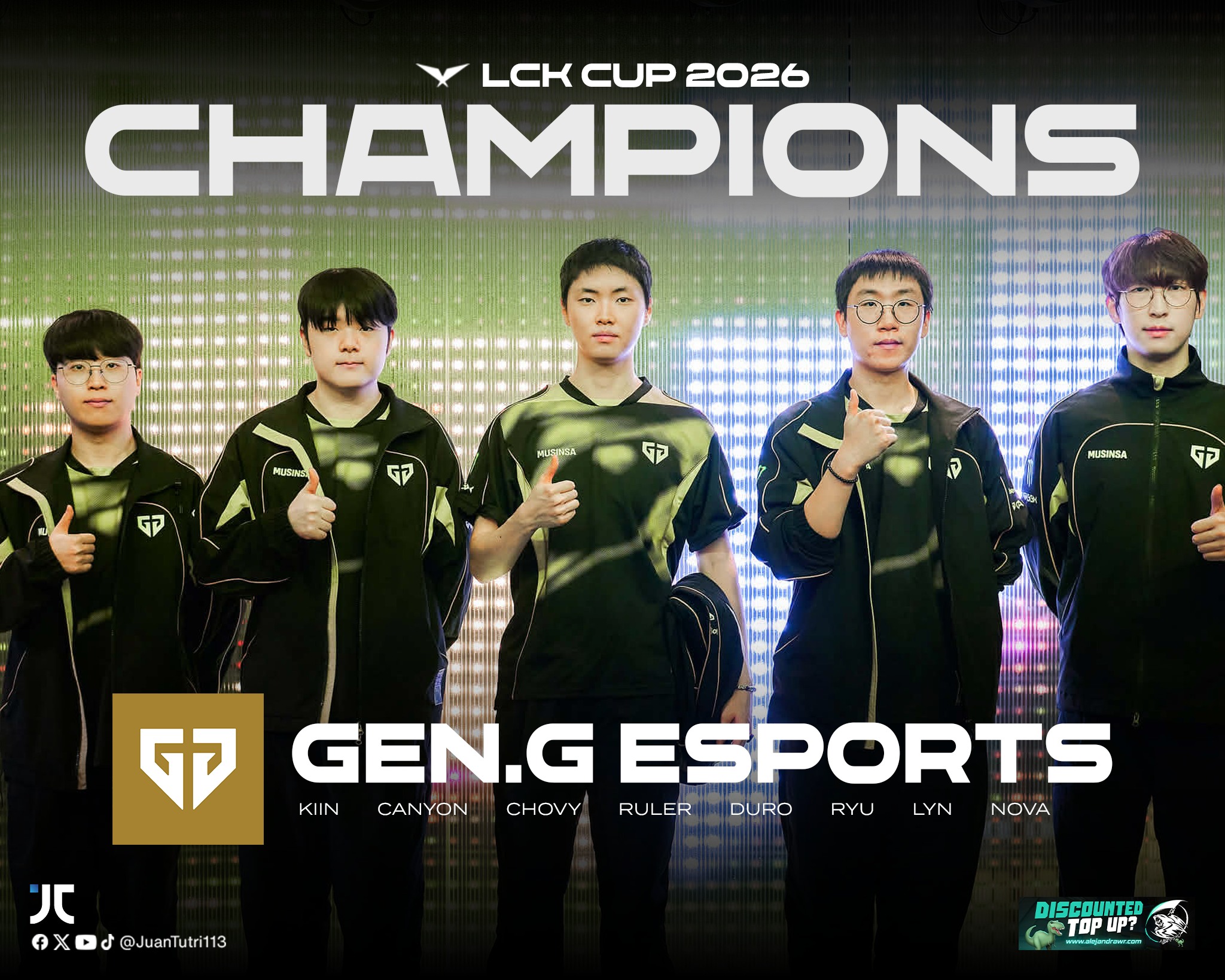 JC - Gen.G Esports are the LCK Cup 2026 Champions! #LCK... | Facebook