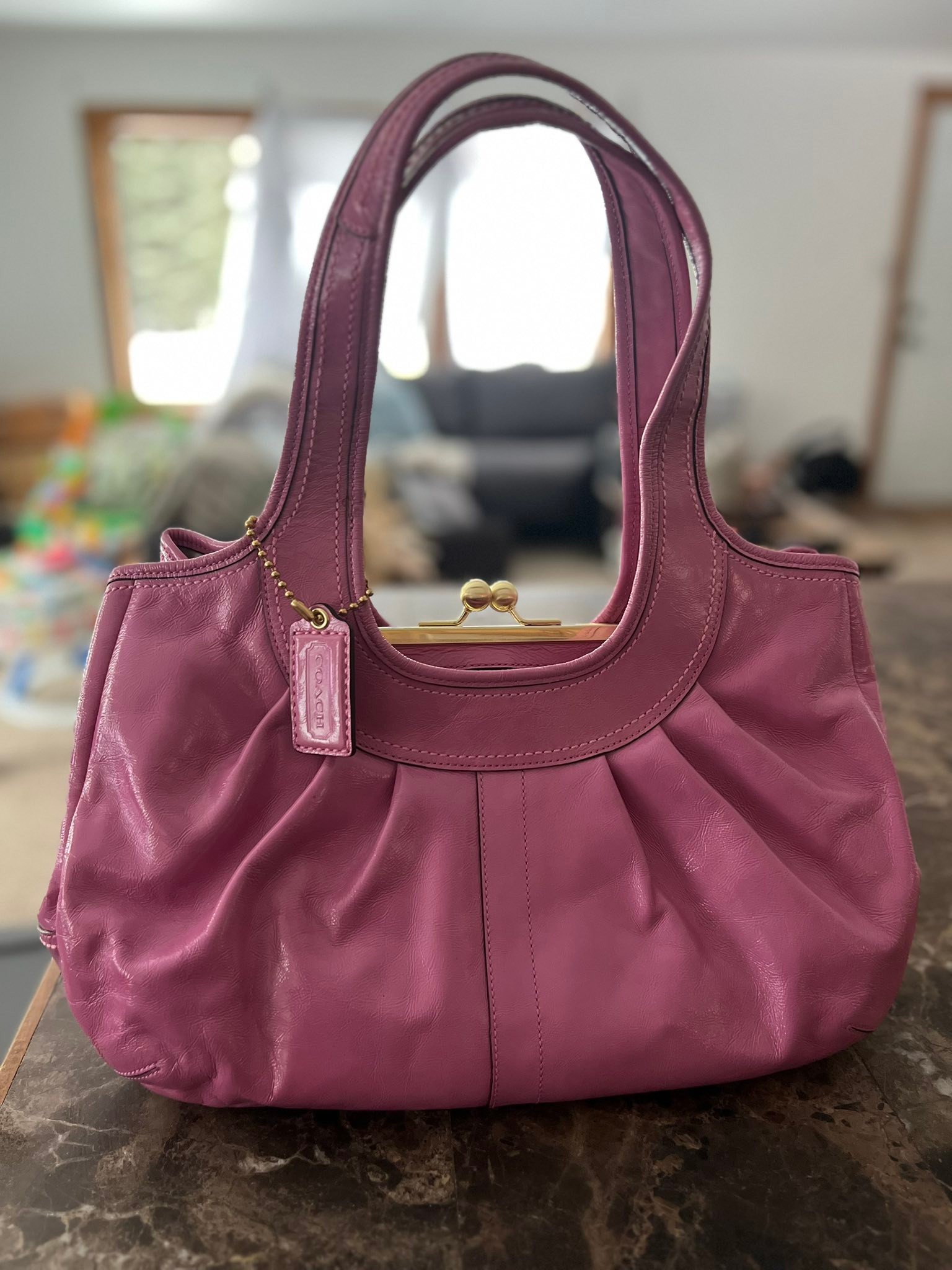 2009 Rare Coach Bleecker Signature Shoulder Bag Canvas Multicolor 