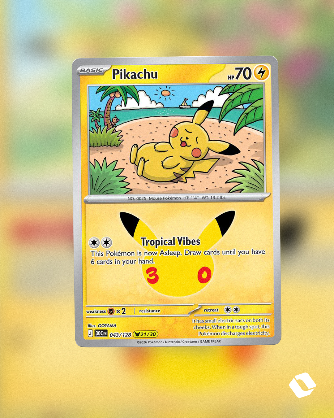 Pokemon's 30th anniversary Pikachu card collection