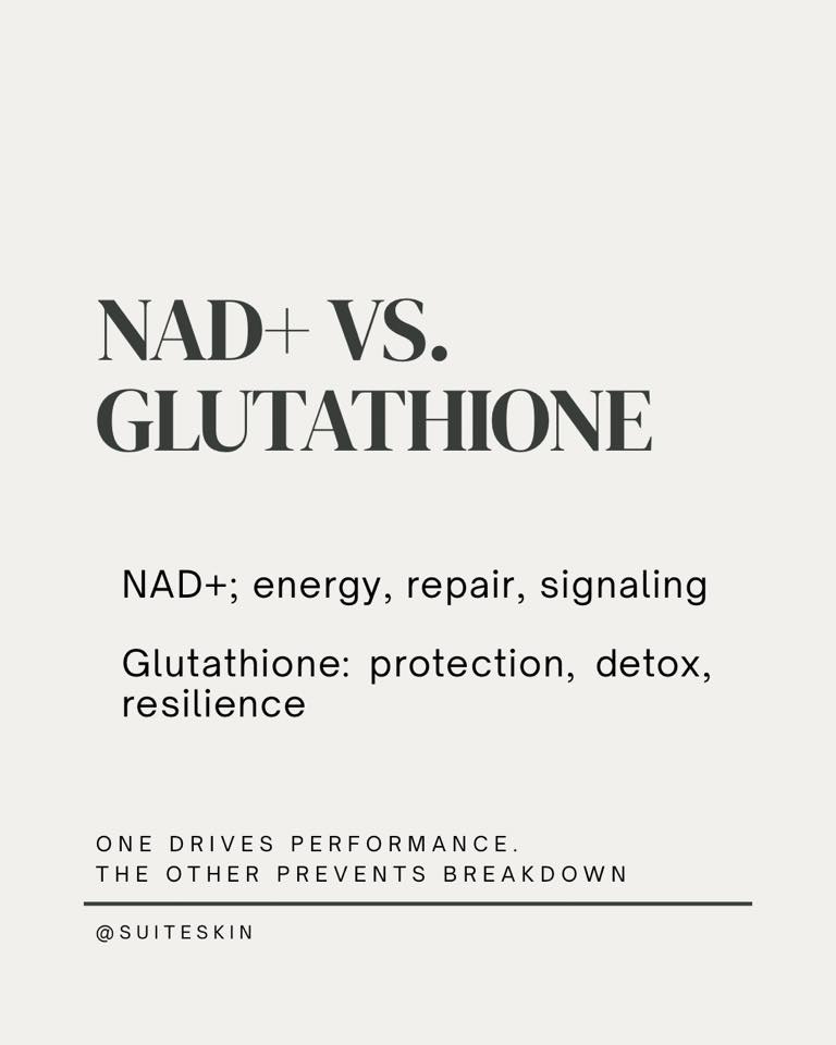 nad+ vs glutathione Curious about the difference between and Glutathione? Both play important roles in supporting cellular health and longevity — but they work in different ways. Together, they support energy, resilience, and healthier Shots, B-12, Mixed Berry, سيروم للعناية بالوجه اليومي Size:120ML