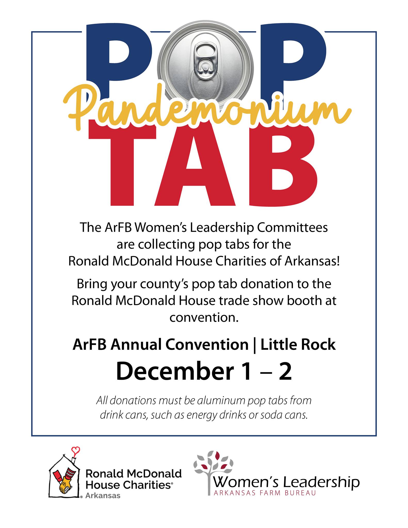All the pop tabs add up to help raise funds to keep families together ...