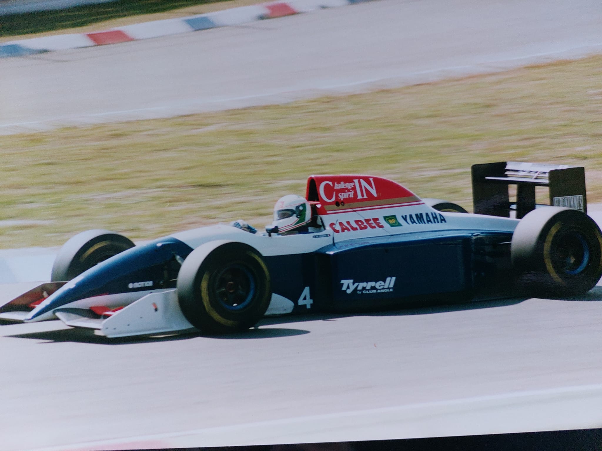 Andrea de Cesaris in 1993 Hockenheim with Tyrrell 021
