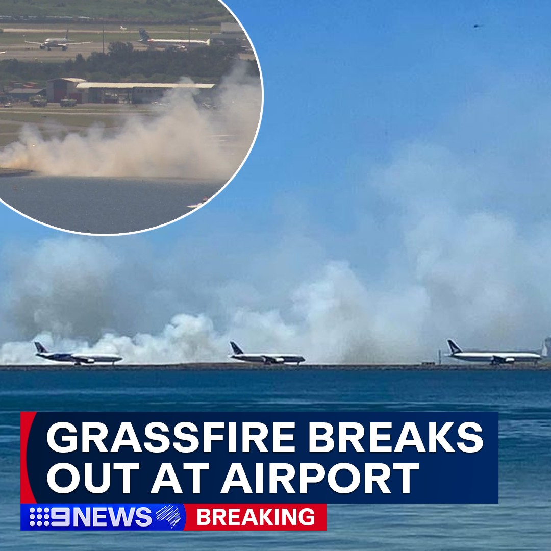9 News - #BREAKING: A grassfire has broken out at Sydney Airport ...