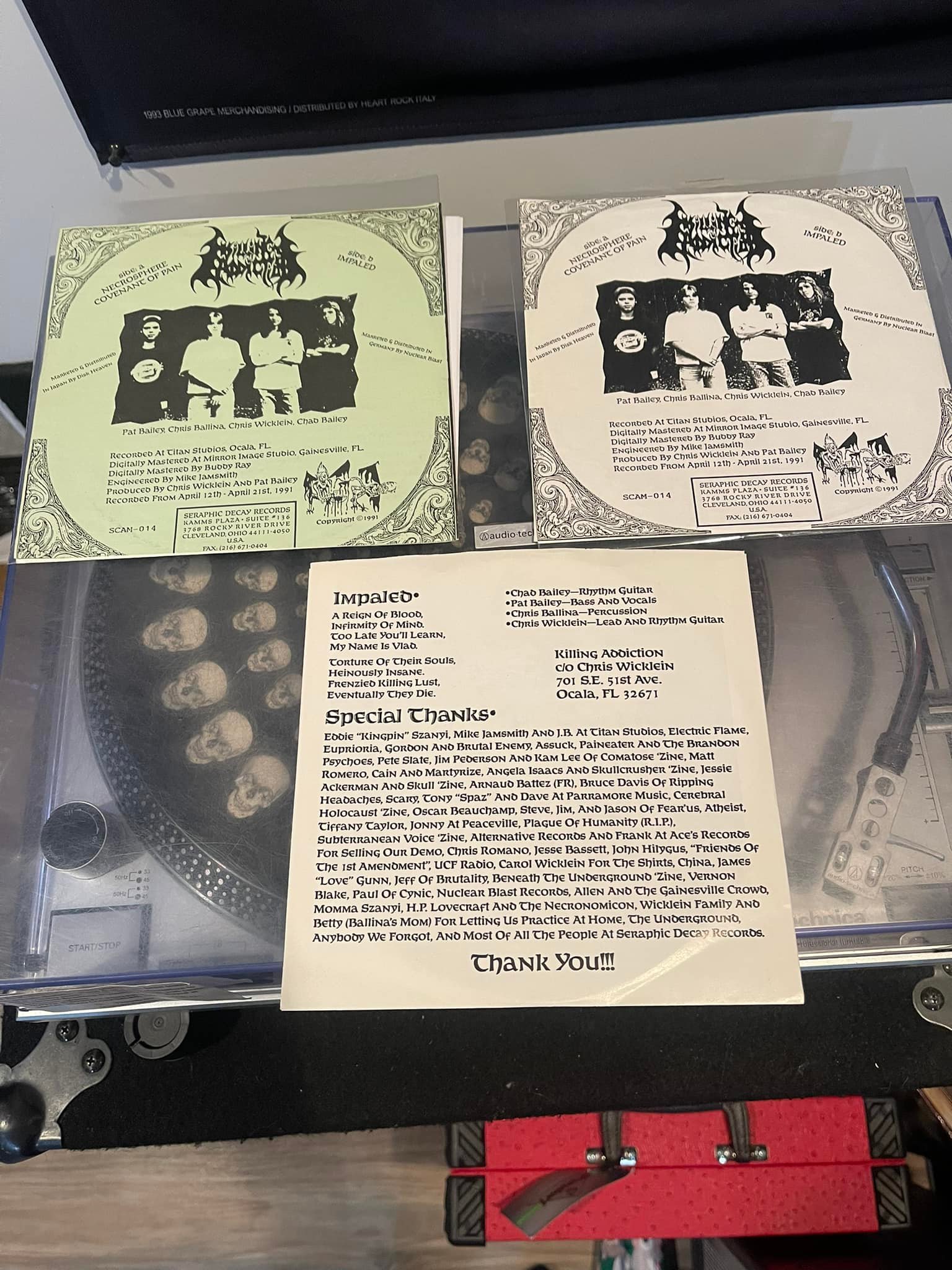 KILLING ADDICTION Omega factor March 9th 1993 Recorded in March 