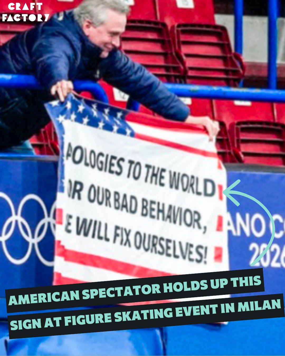 Craft Factory - A Winter Olympics spectator held up this... | Facebook