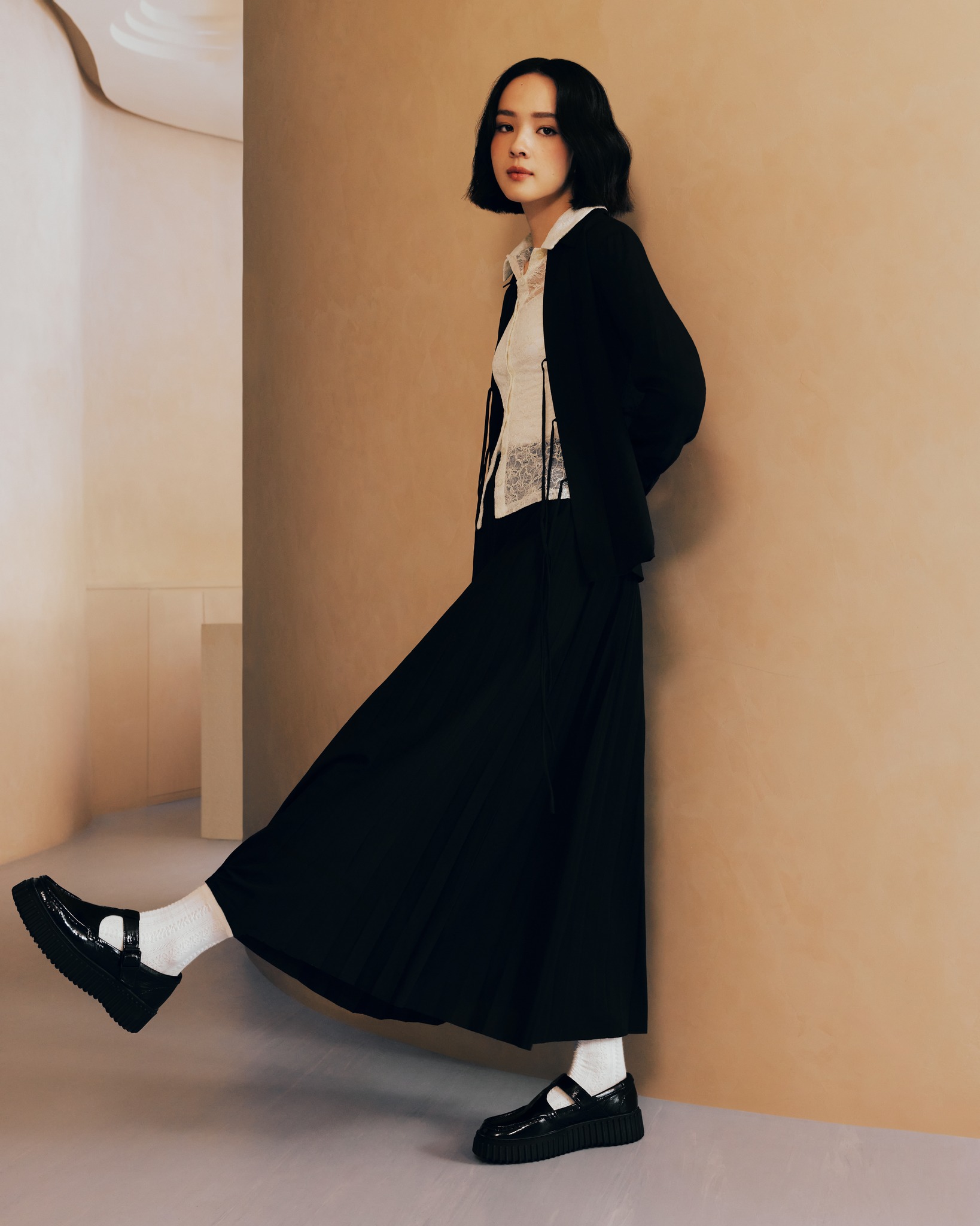Set for iconic wardrobe status, the Torhill Bar in Black Patent 