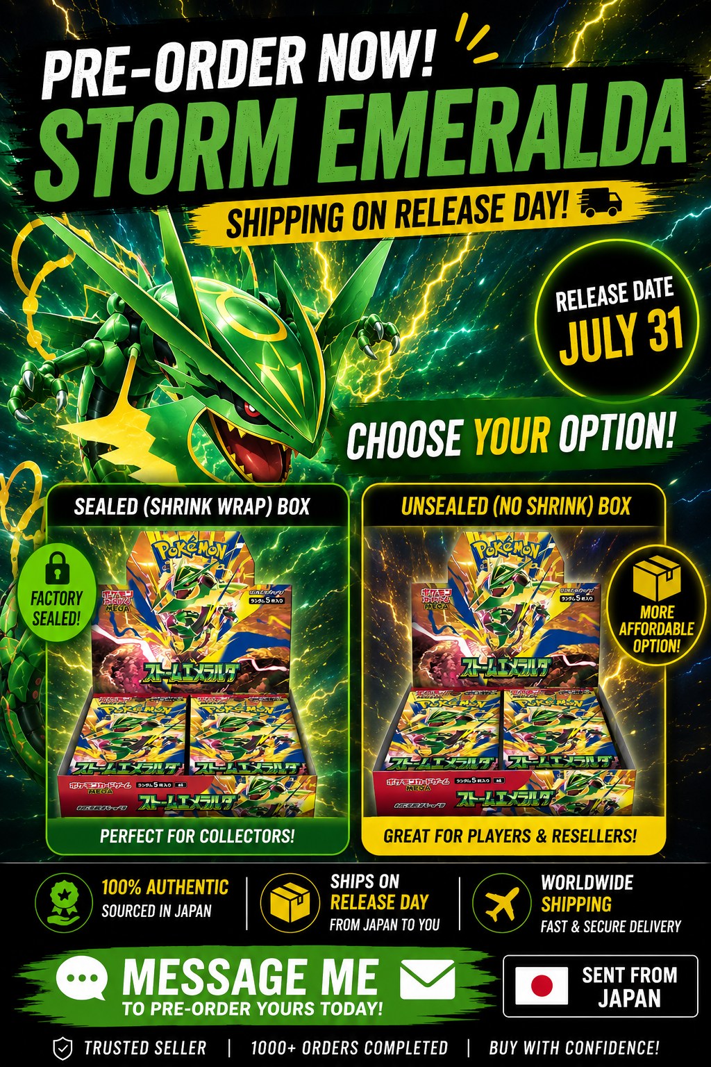 Storm Emerald 2 boxes (shrink wrapped) 8k each