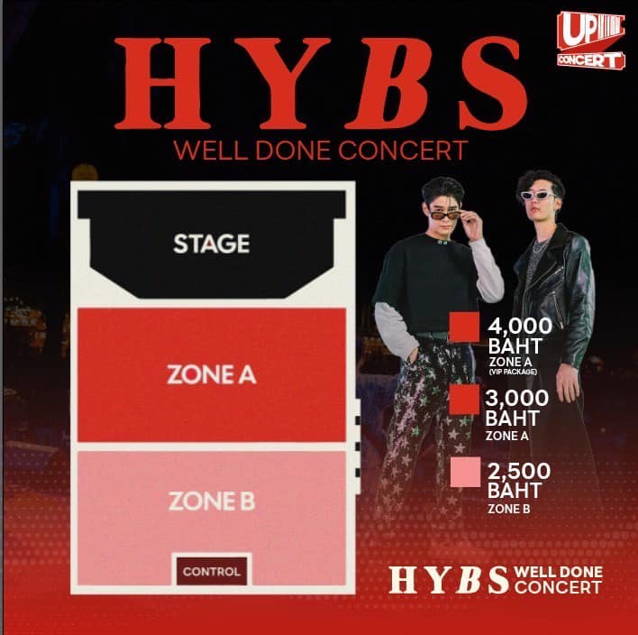 UP Concert - ออกแล้ว!!! ผังคอนเสิร์ต HYBS 🎟️บัตรราคา...