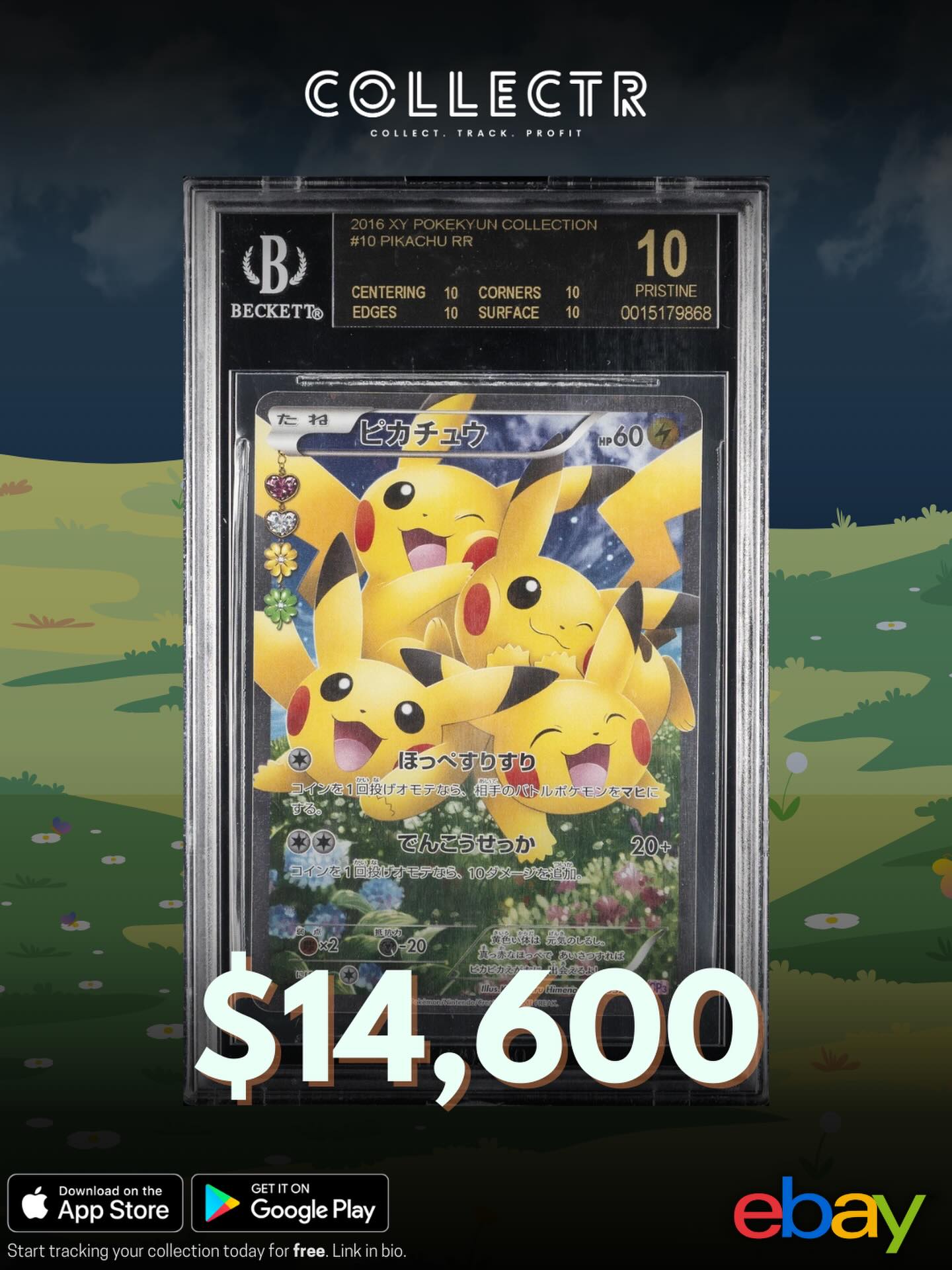 Collectr - A BGS 10 Black Label Pokeyun Pikachu just sold in an auction ...
