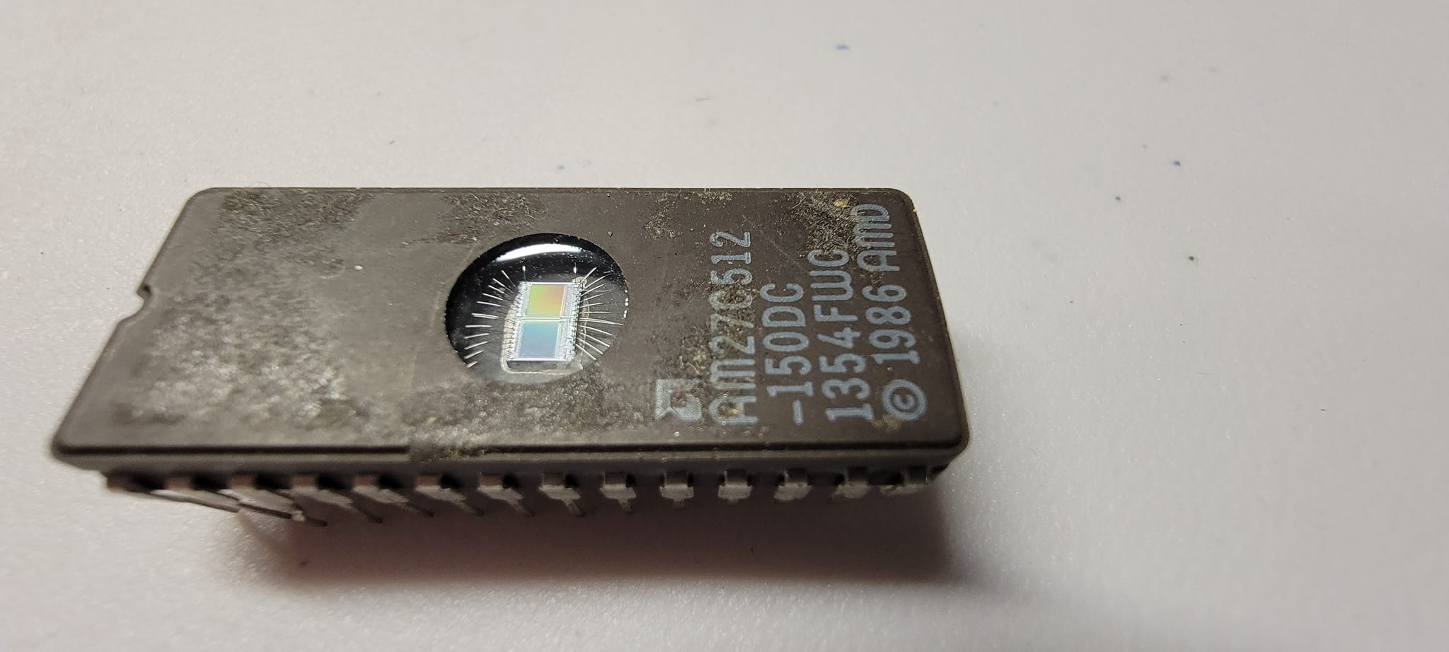 Vintage motherboard peek-a-boo chips