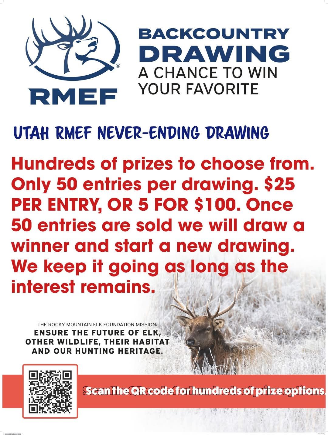 Utah - RMEF UTAH NEVER ENDING DRAWINGS! *Entries for our second 2025 ...