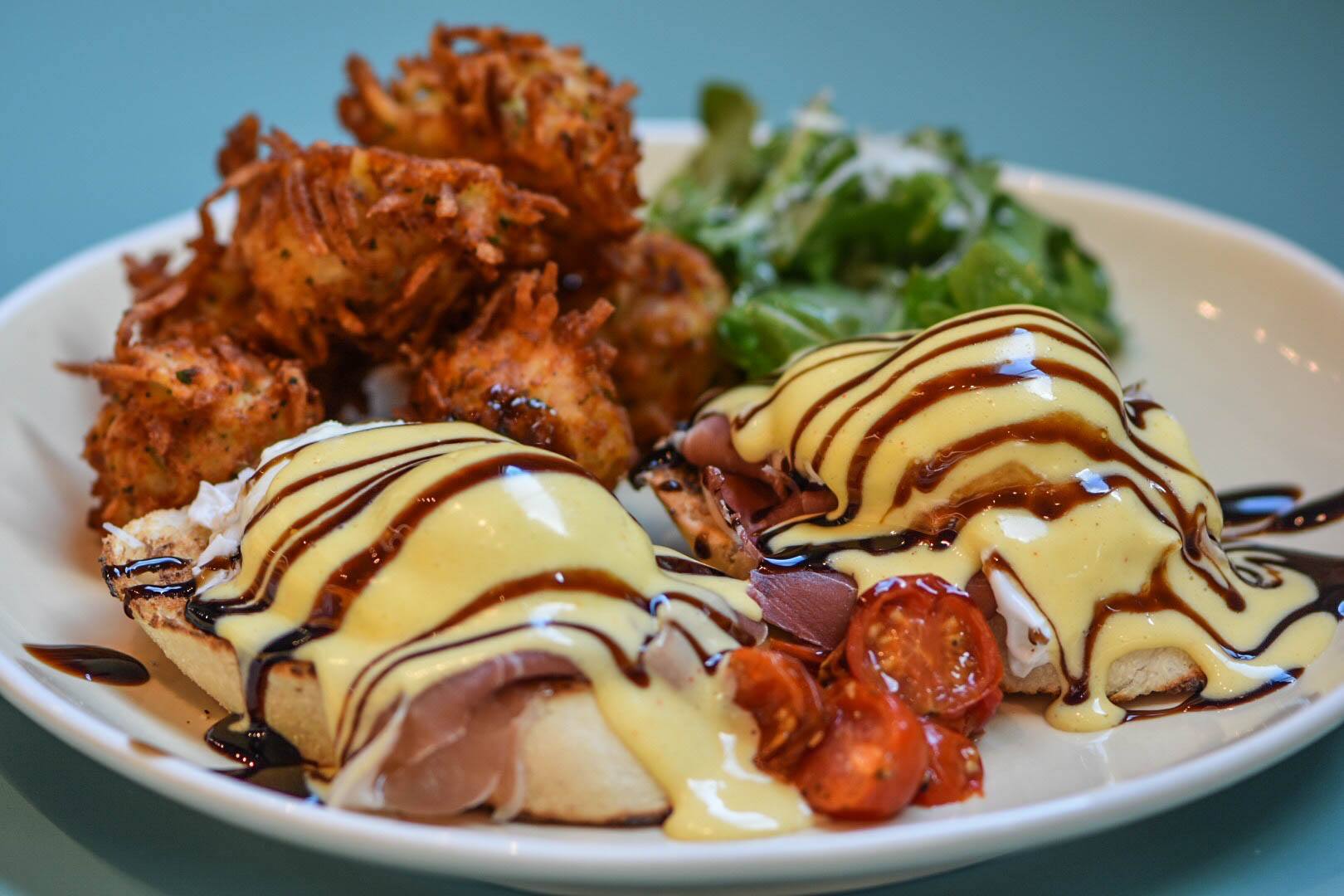 Hatch Early Mood Food - Tuscan Anne Benedict with Hash Brown Tumblers ...