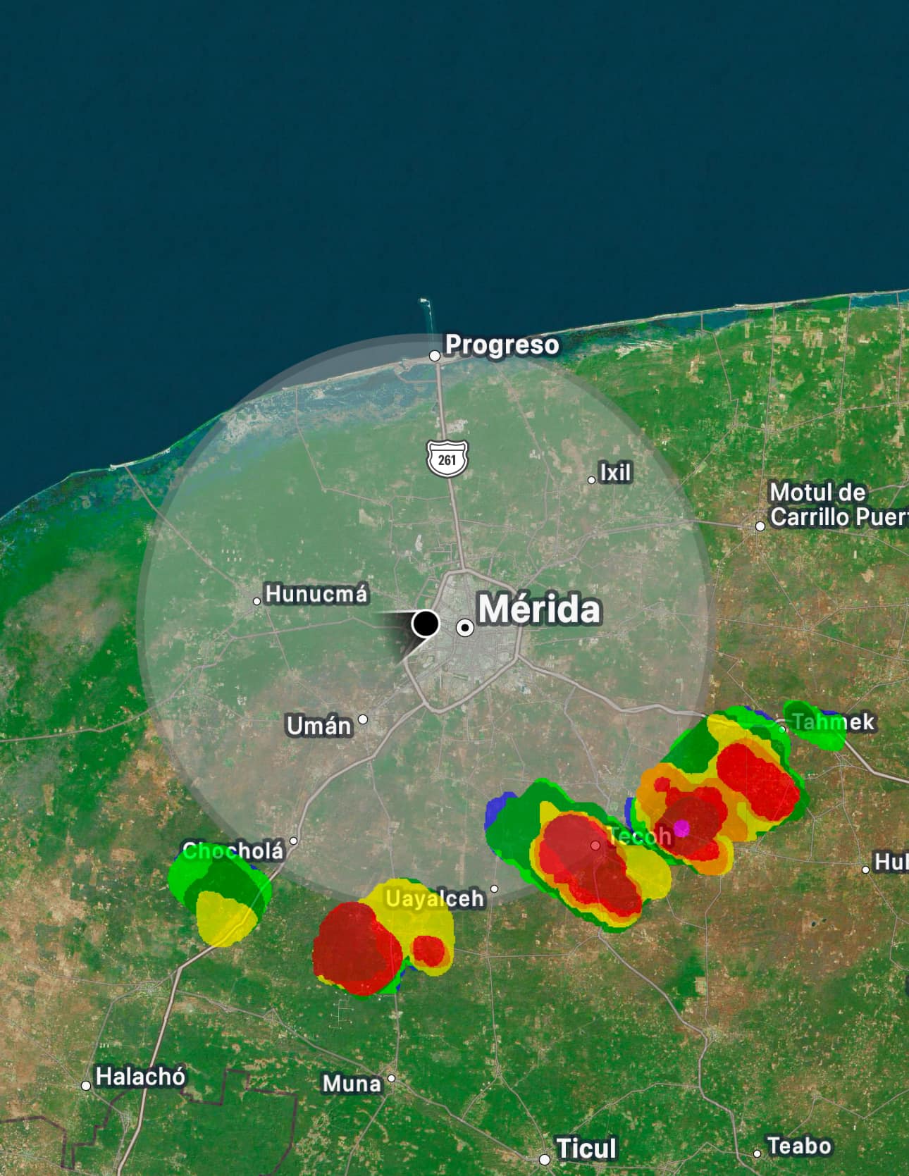 Meteorología - ⛈️ Radar detecta tormentas al sur de la ciudad de Mérida ...