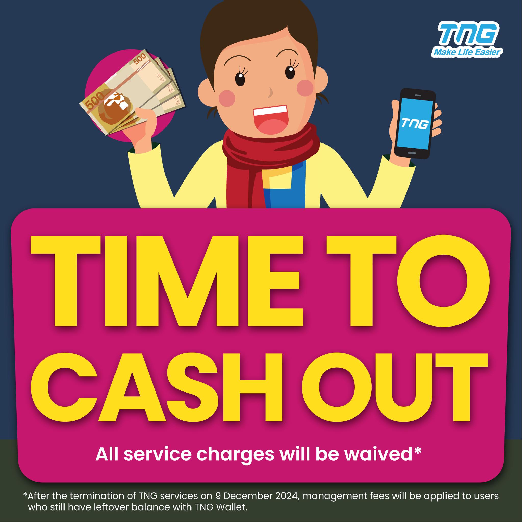 Time to CASHOUT! You are encouraged to withdraw the remaining balance 