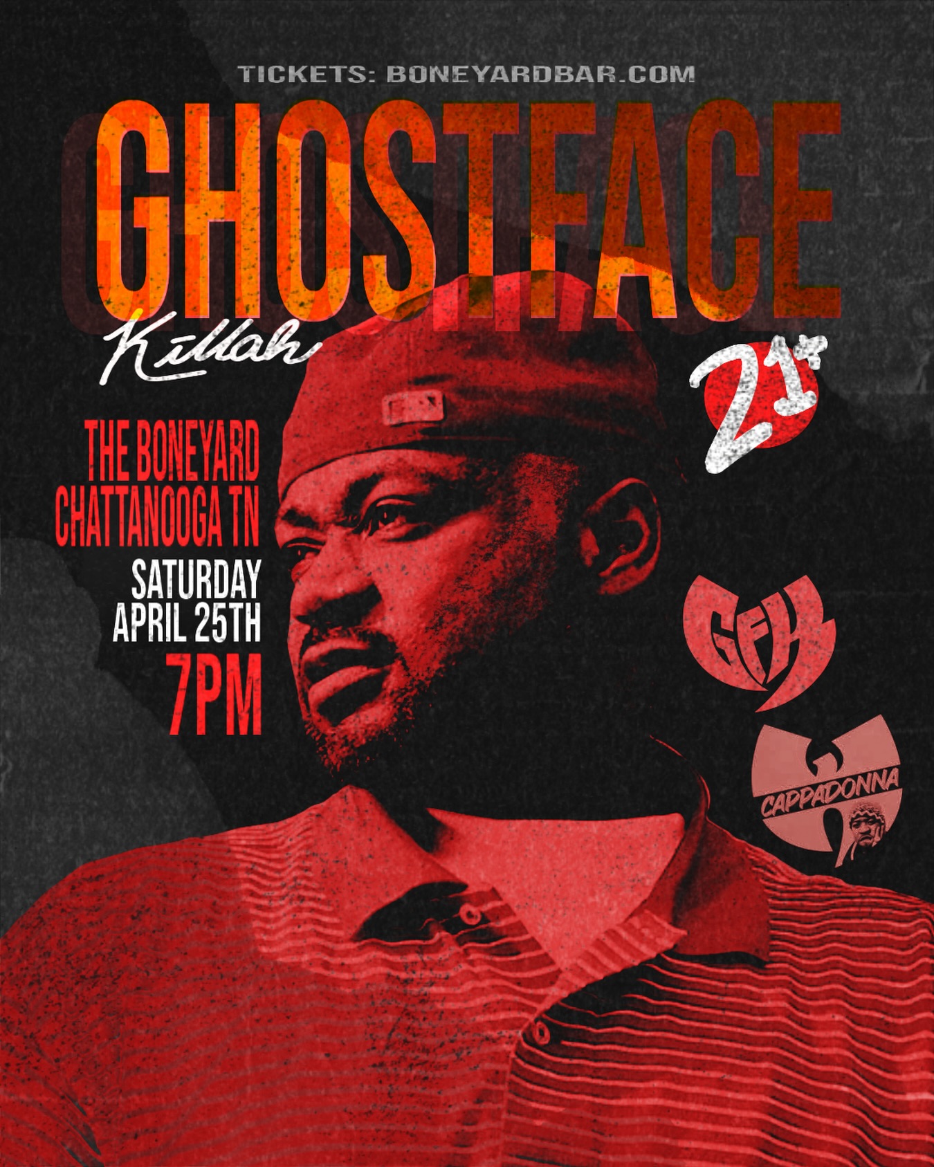 ? GHOSTFACE KILLAH SUPPORTED BY CAPPADONNA (2x WU TANG CLAN 