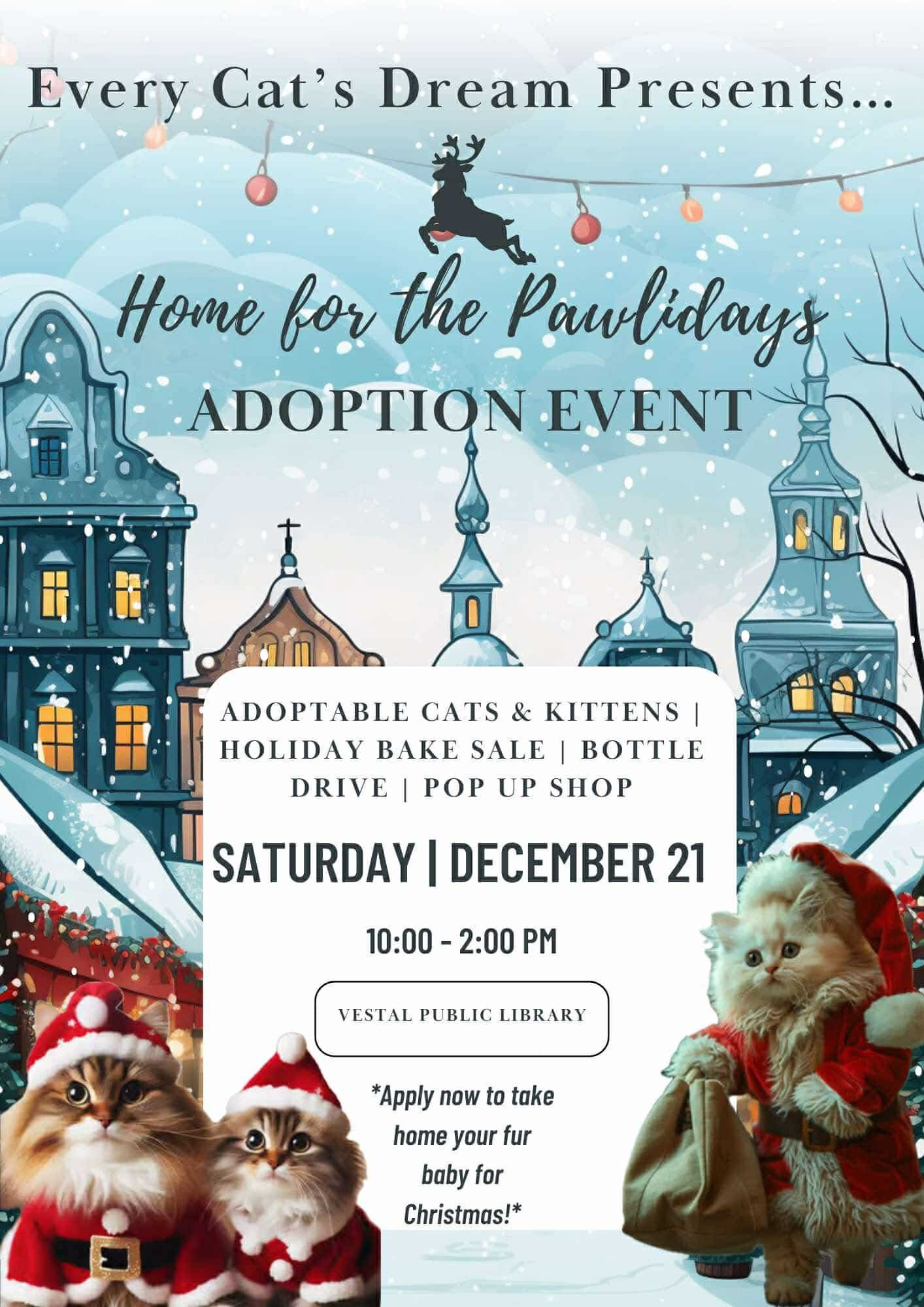 Home for the Pawlidays Adoption Event / Bake Sale / Bottle and Can Drive