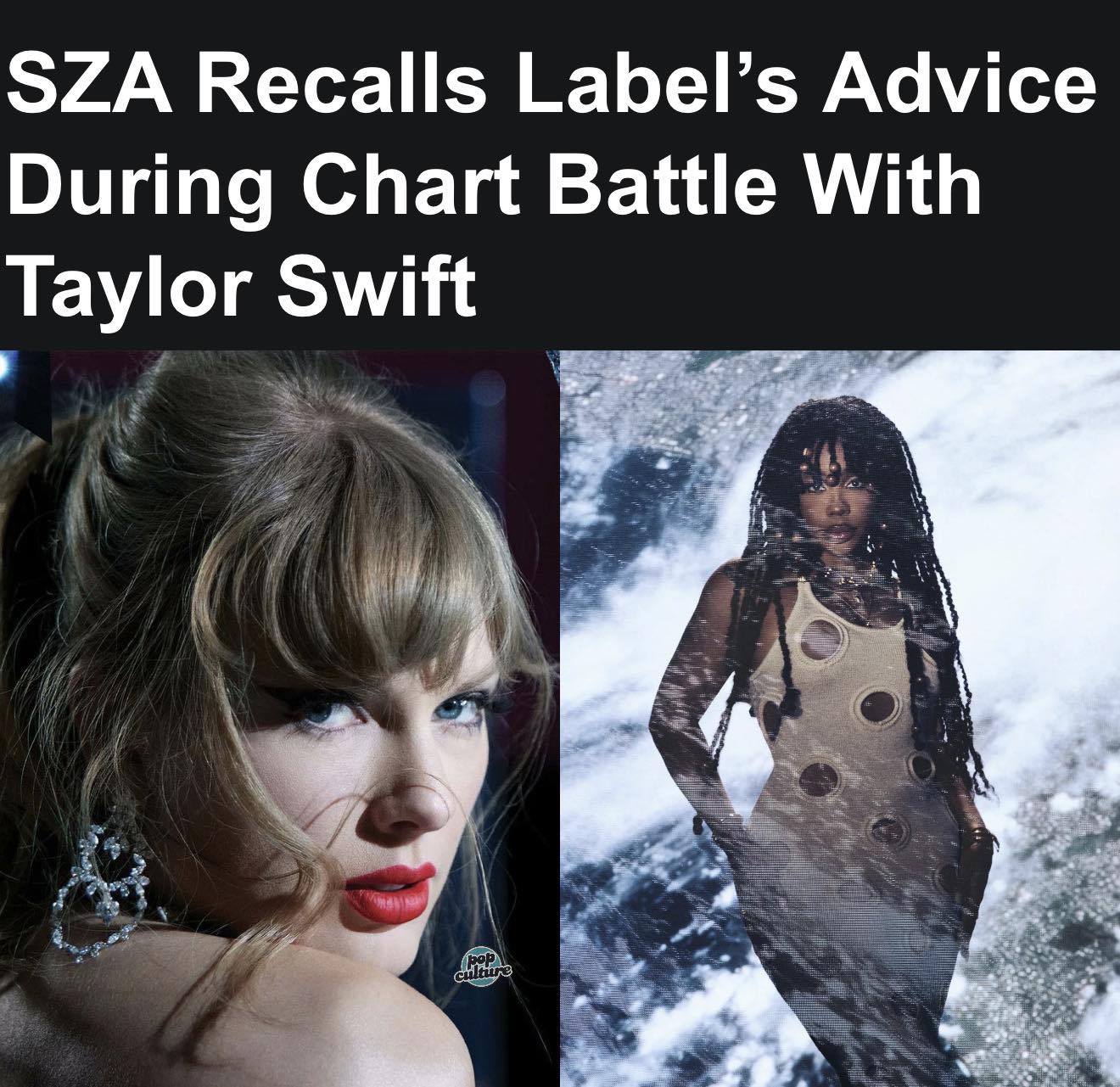 Taylor Swift、SZA洋楽レコード3セット SZA reflected on what her label told her during the chart battle
