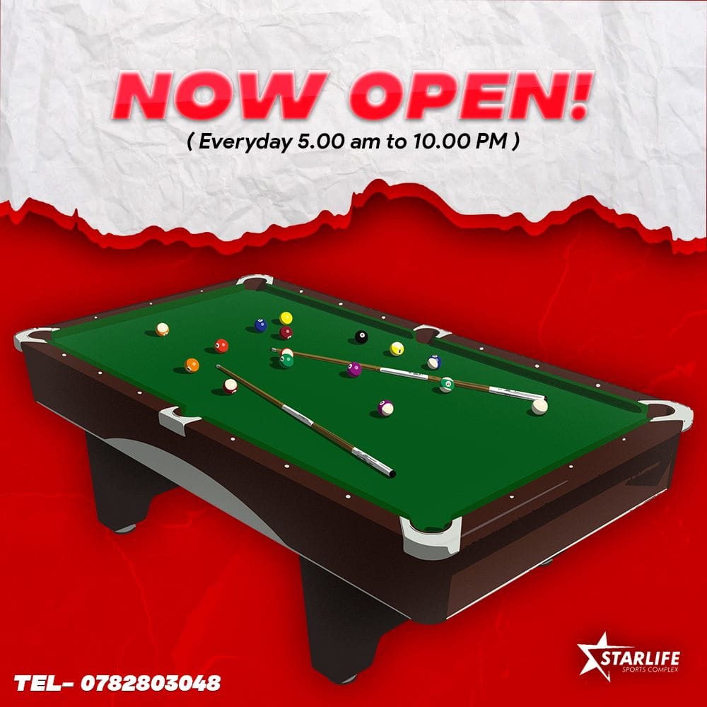 Star - Pool table now available at Star life sports complex Tel ...