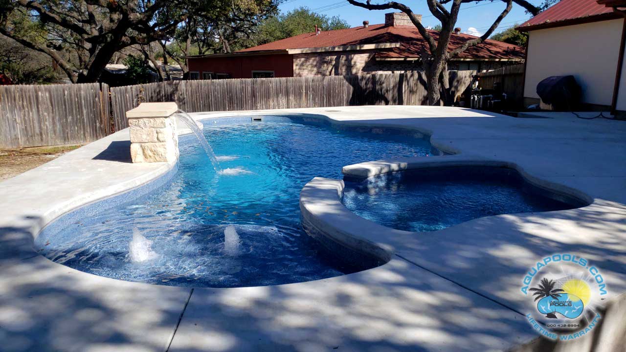 AquaPools - This is the 16' x 35' Cancun Deluxe pool & spa... | Facebook
