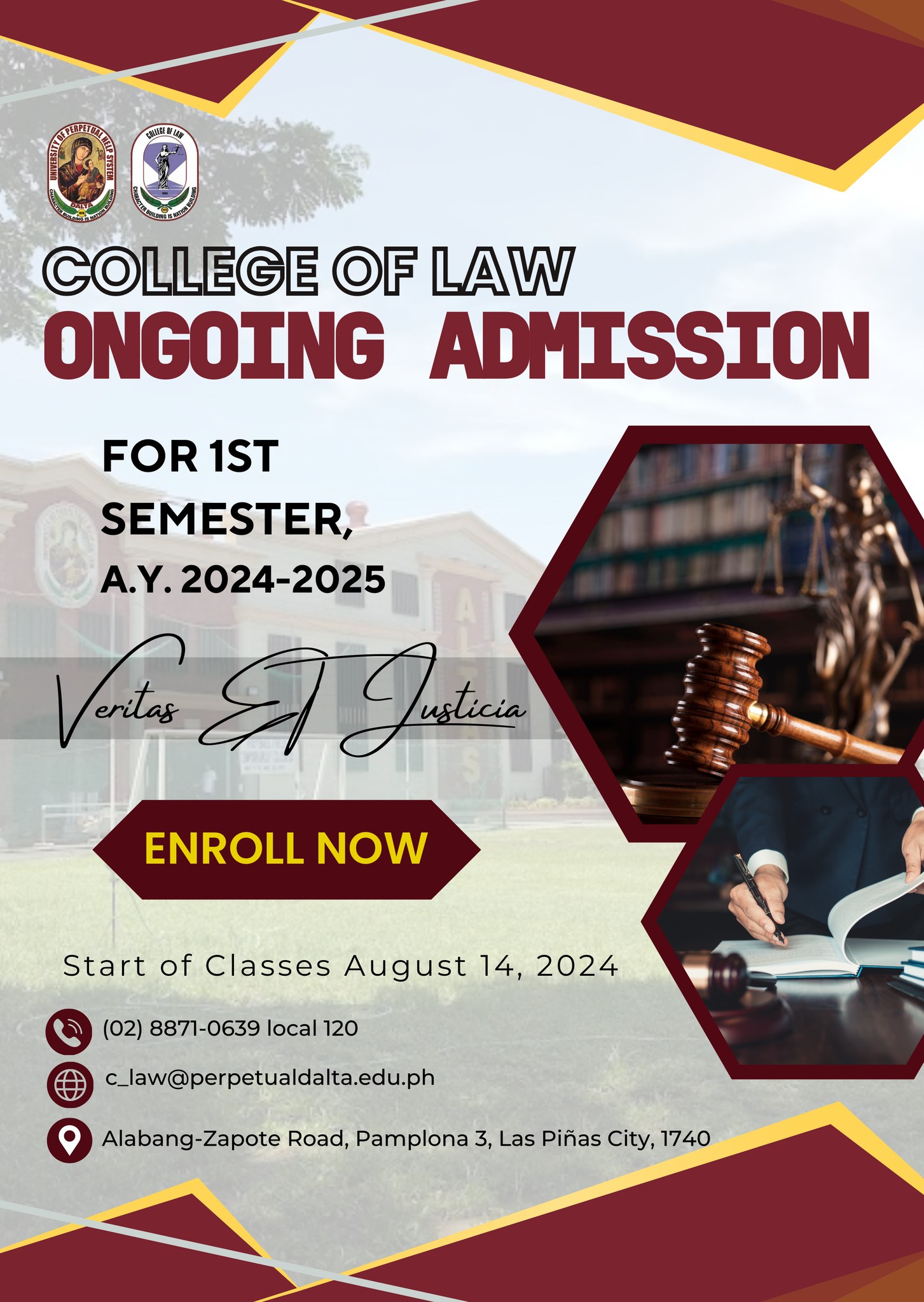 📚 College of Law - Ongoing Admission for 1st Semester, A.Y. 2024-2025 🎓 ...