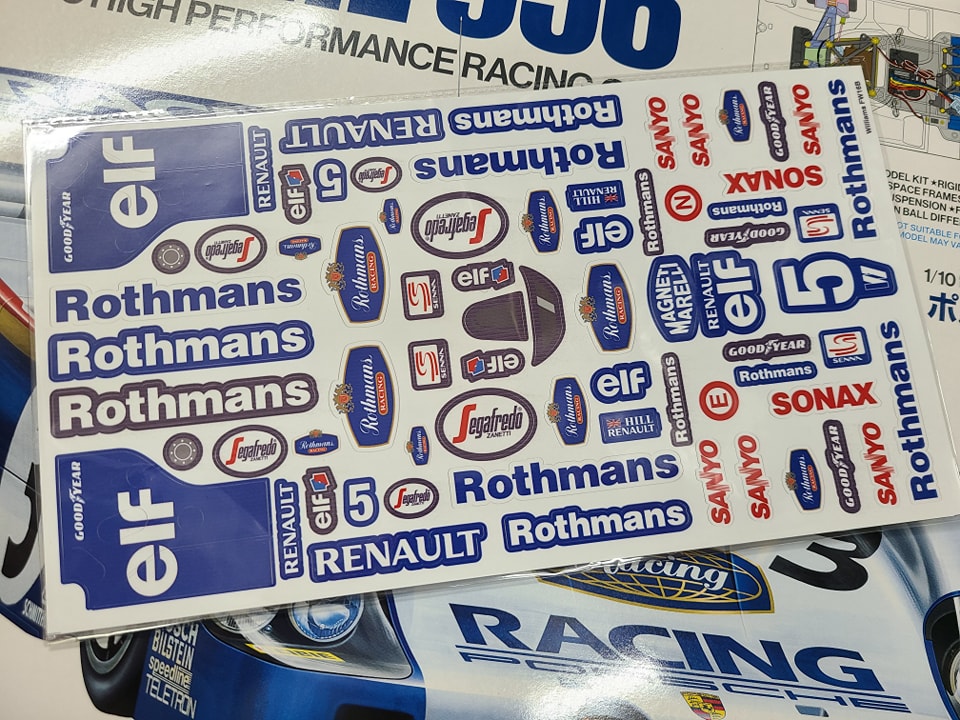 🤩🥳Rothmans Sticker For 1/10 Formula 1 Williams FW16B🏎👍