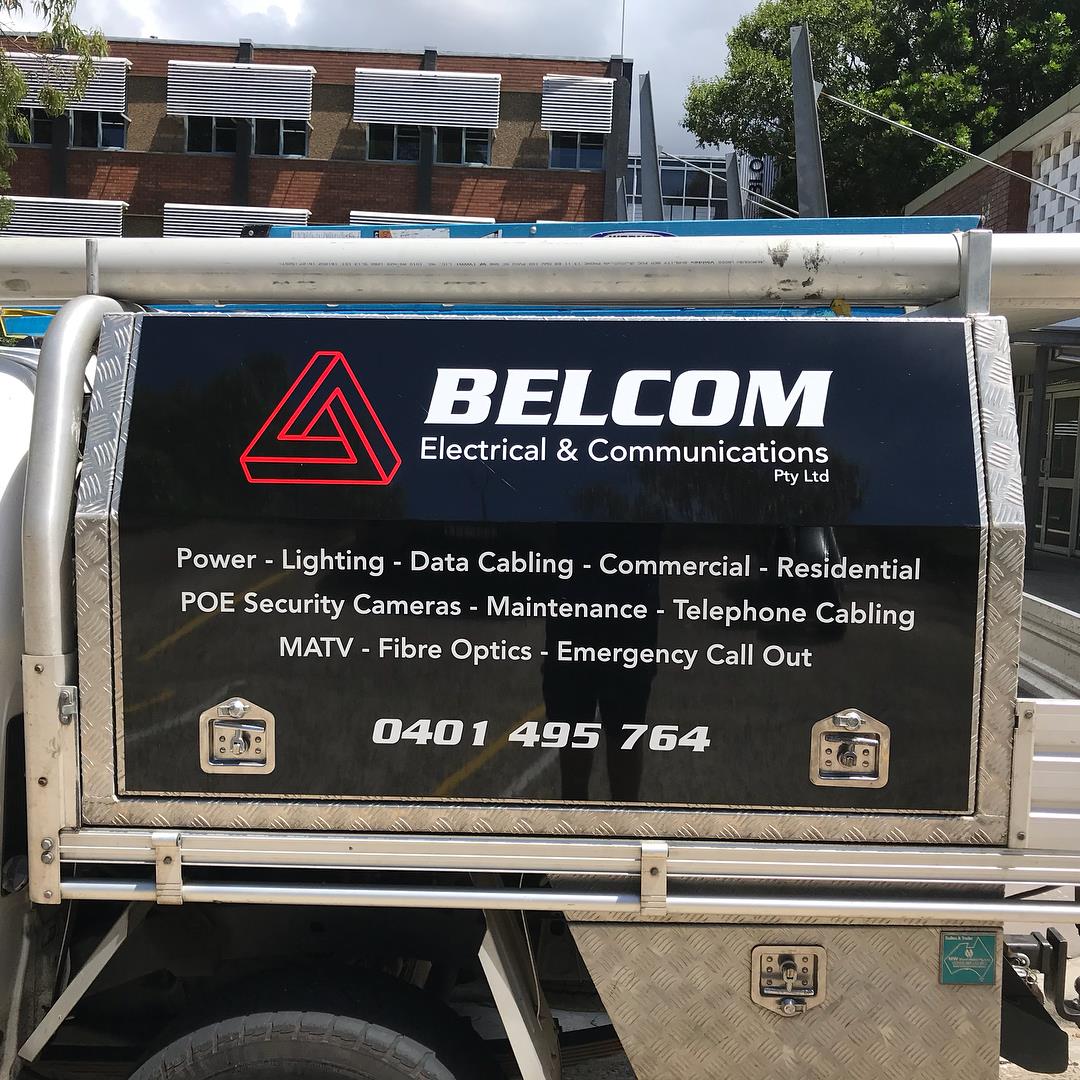 New signage for the truck.👌🏽🤙🏽.... - Belcom Electrical