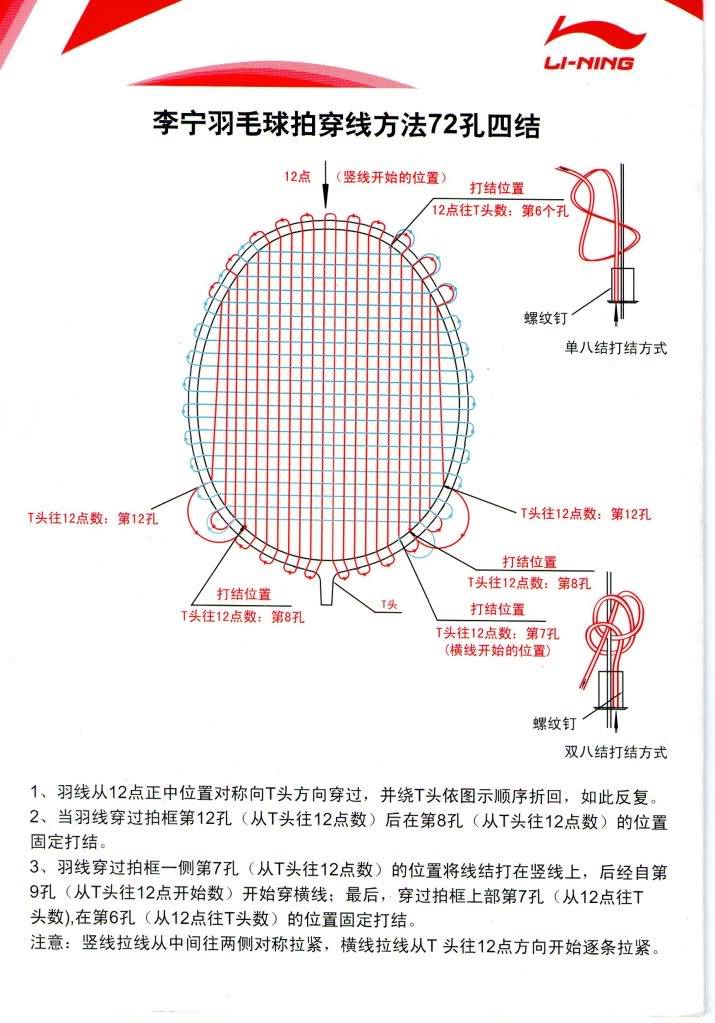Official 4 knots Stringing Guide... - Titan Badminton Store | Facebook