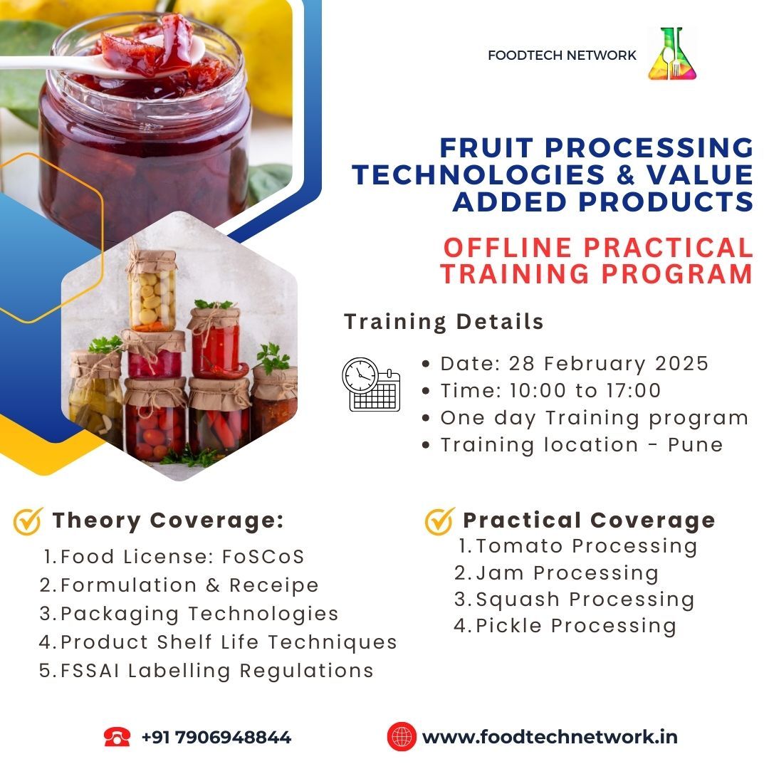 foodtech_network - 💼 Offline/Hands-on practical Training - Fruit ...