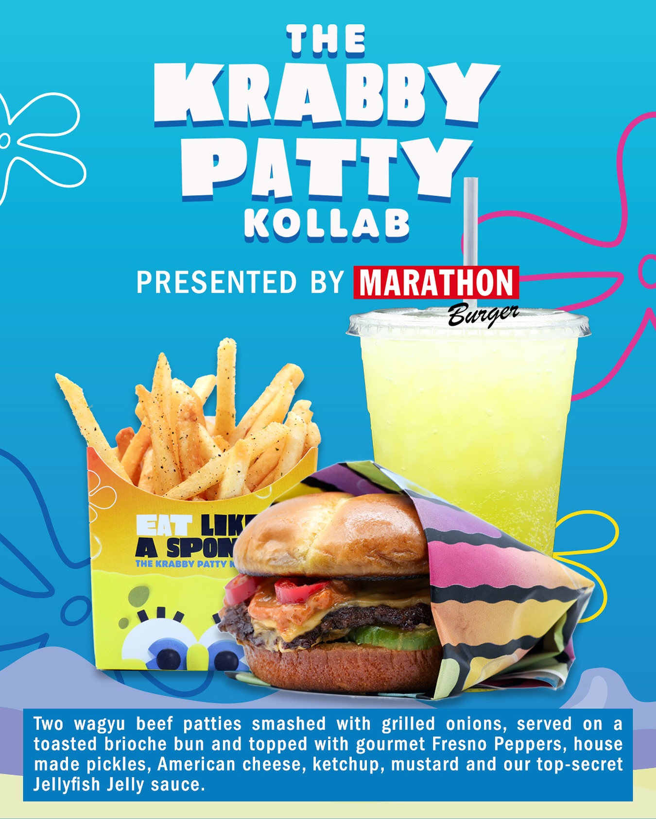 Pull up to the @marathonburger pop-up today for our custom crafted
