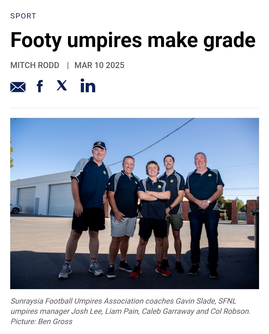 Footy umpires... - Sunraysia Football Umpires Association