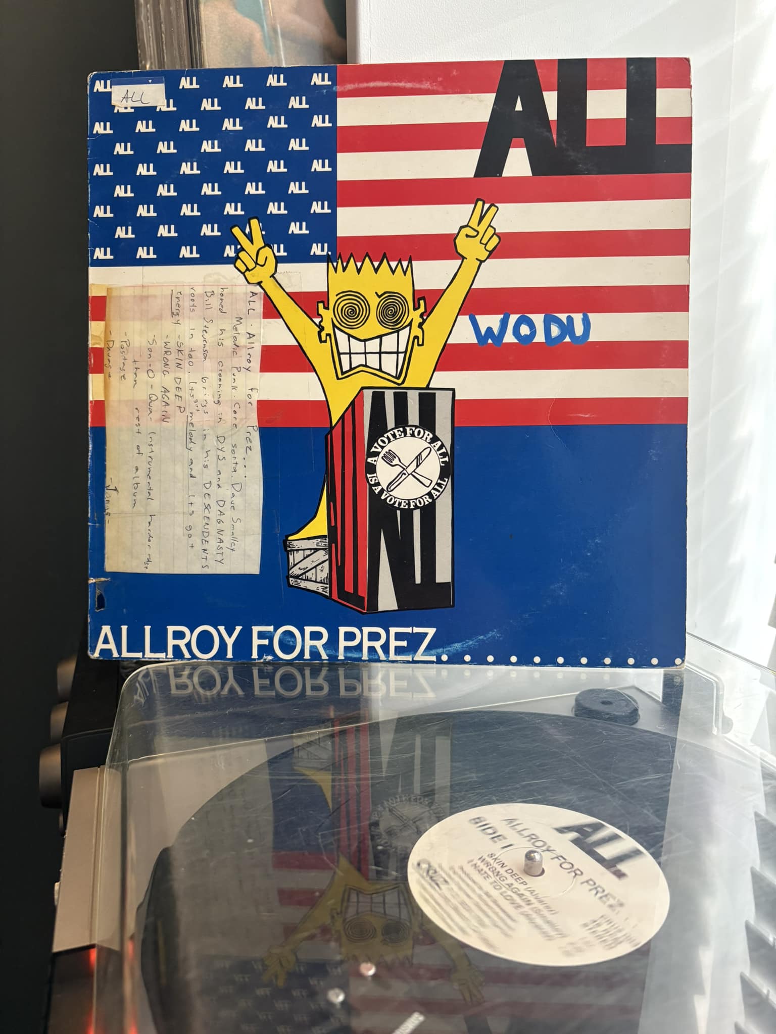 The Other Vinyl Record Collectors Club | ALL : ALLROY FOR PREZ ...